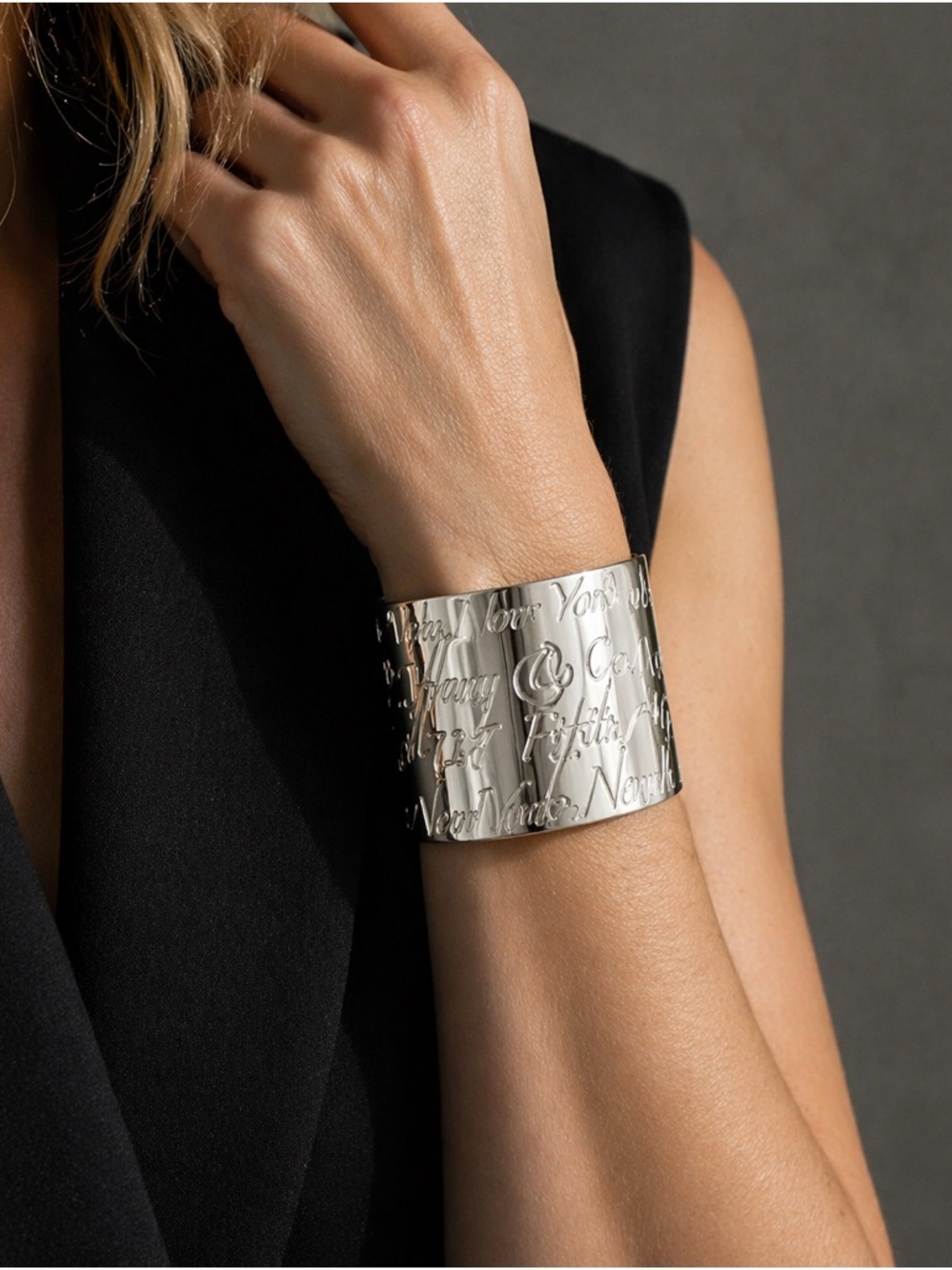 Tiffany & Co. Sterling Silver Love Notes Wide Cuff Bracelet | 727 Fifth